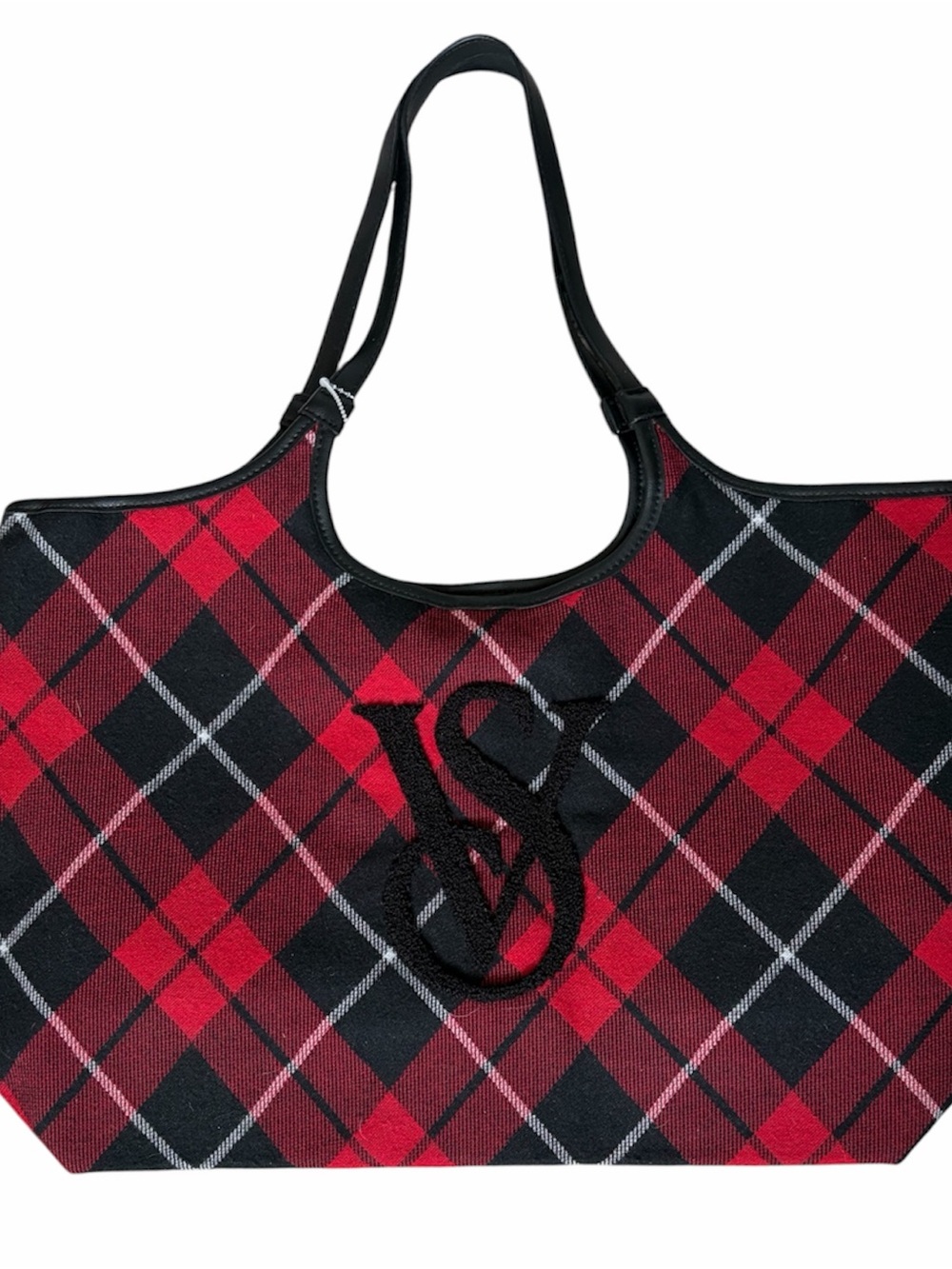 Victoria's Secret Red & Black Plaid Tote